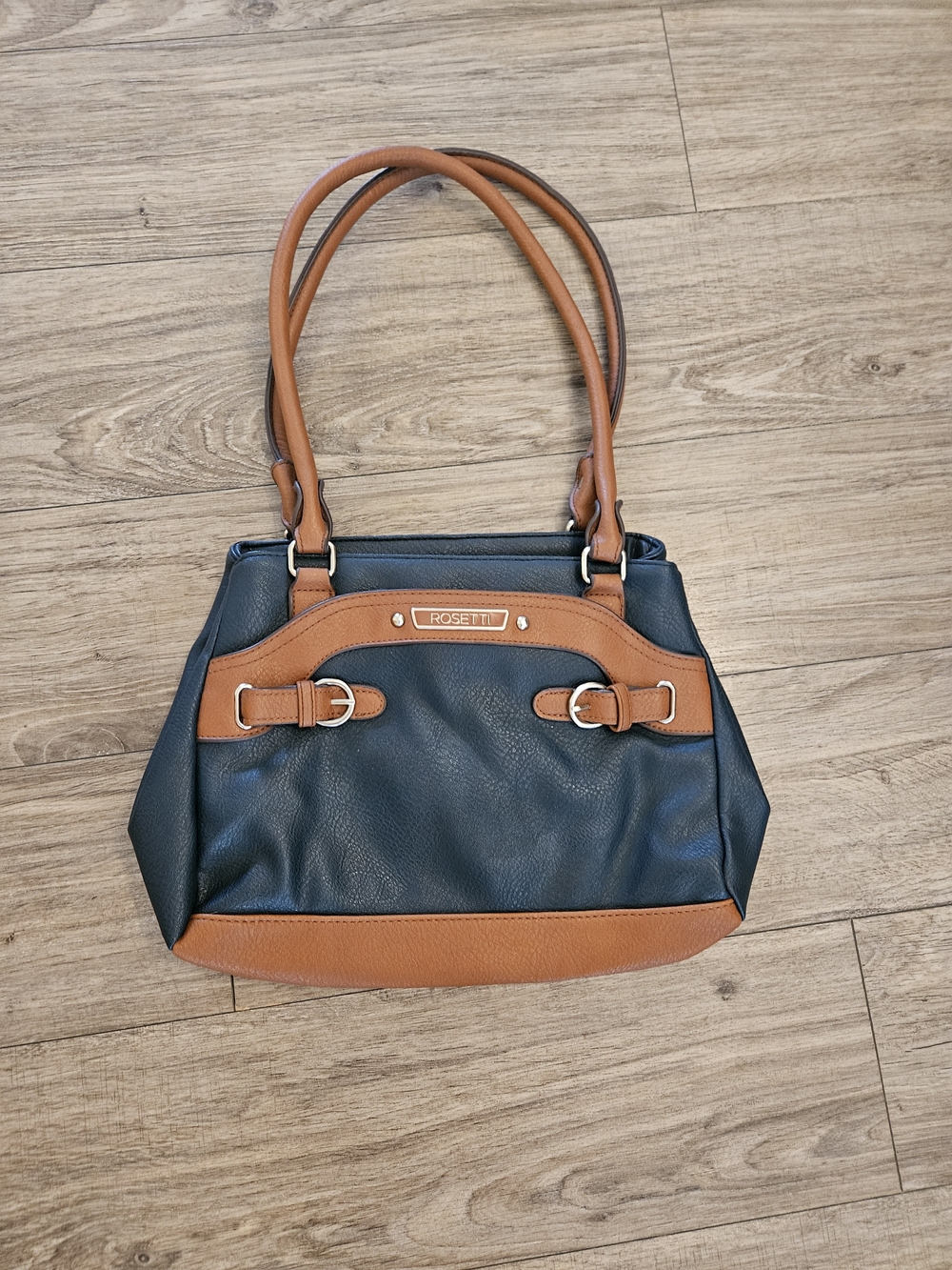 Rosetti Navy and Tan Shoulder Bag